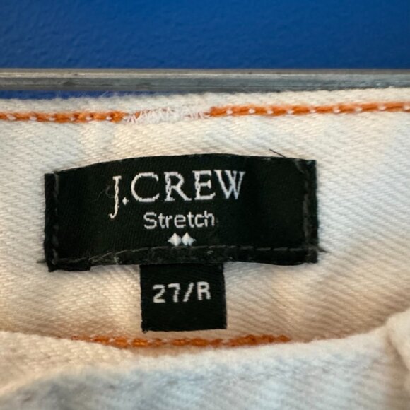 J. Crew Womens Cream Low Rise Denim Cotton Matchstick Jeans - Sz 27 - Picture 5 of 9